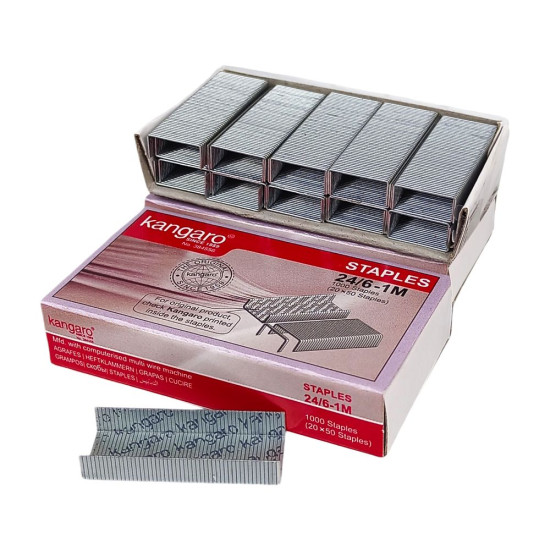Скрепки для степлера 24мм KANGARO 20 x 50шт Unison (24/6-1M)