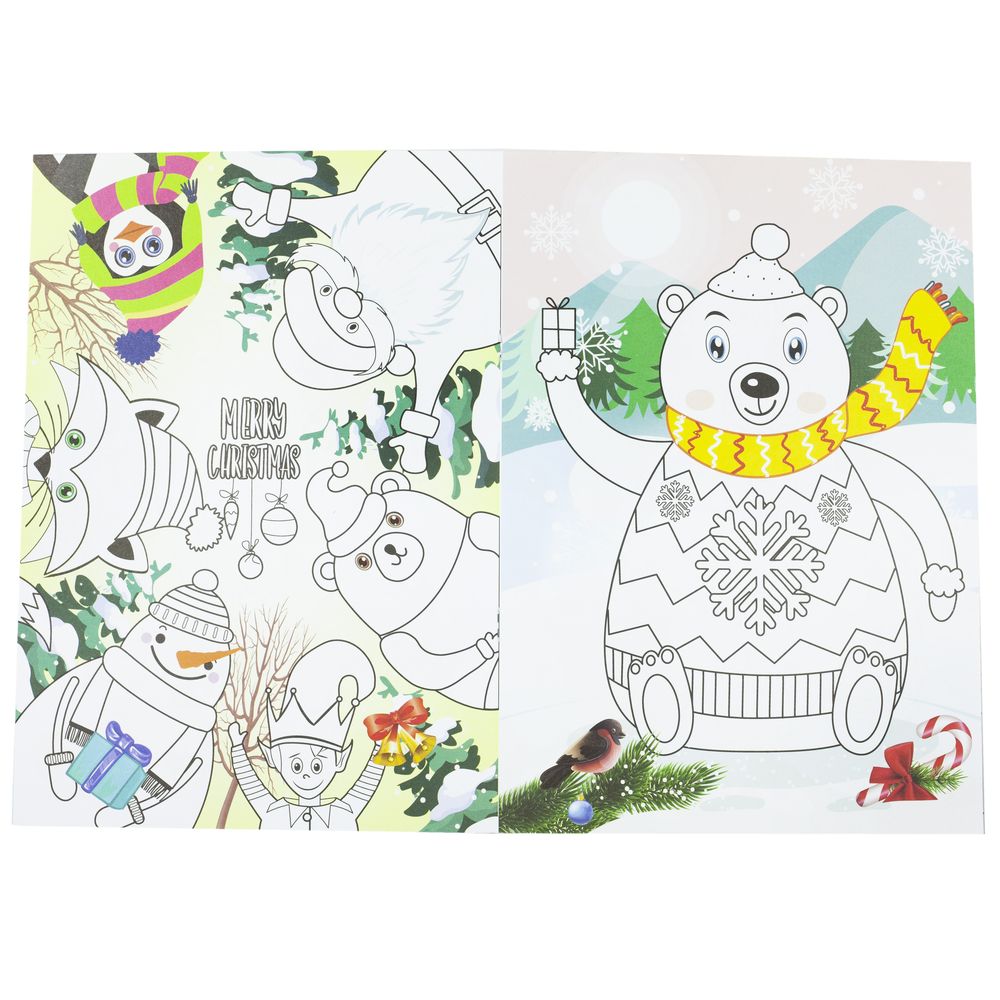 Набор для творч. Люксовая раскраска+ карандаши "Идет к деткам Новый год" (НТ- 03-06)