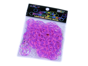 Фиолетово-розовые резинки для плетения в полоску (Нт 114.4)