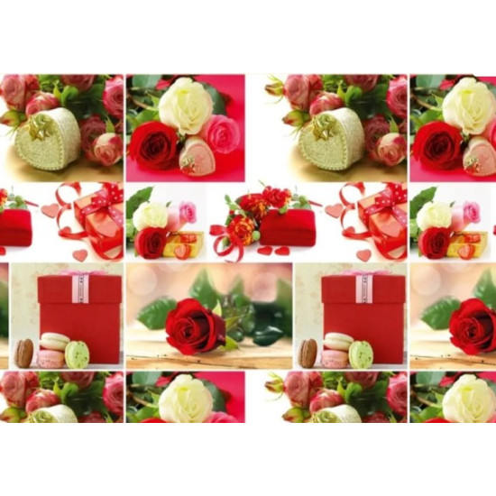 Бумага упаковочная мелованная 80г 10 листов  100 х 70см Разноцветный Unison (PVM10-240)