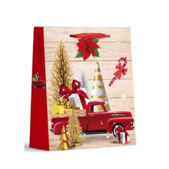 Новогодний подарочный пакет "Christmas", 40х55х15см, Разноцветный Unison (DV-BK5523-4XL)