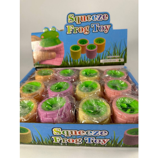 Игрушка антистресс выпрыгивающая  Жабка 6см 4цв. в/в Разноцветный Unison (11111)