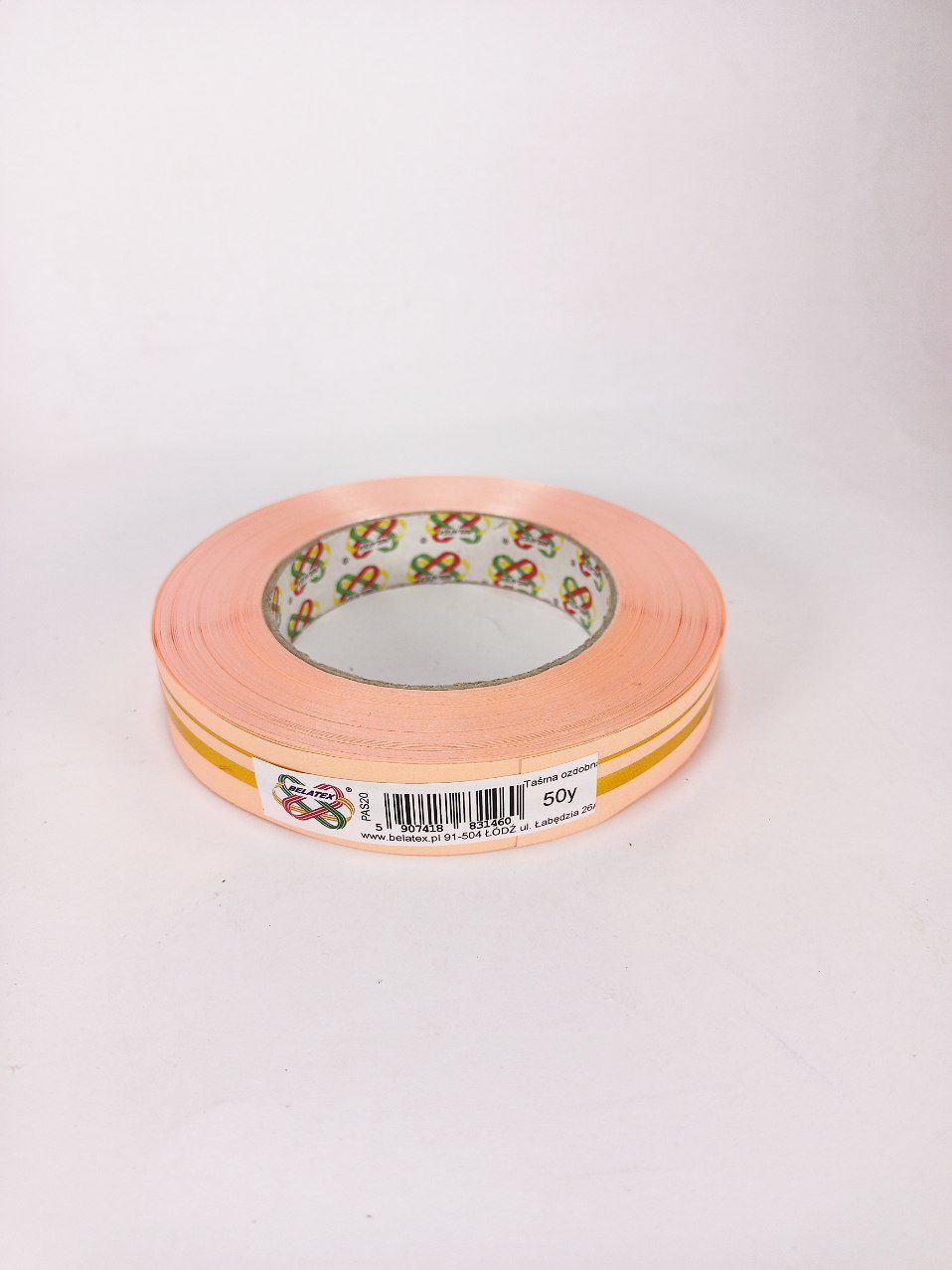 Лента пластиковая 2см х 45м Оранжевый Unison (PAS20 - peach-coral)