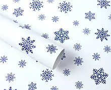 Бумага новогодняя для упаковки подарков 10 листов - 100 х 70 см 50г Белый Unison (PCZ10070-10-511)