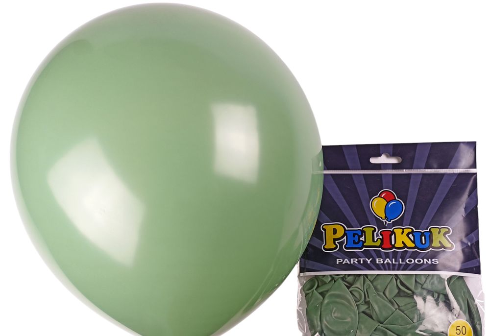 Шарики круглые Pelikuk 13' (33 см) пастель темно зеленый, 50шт/уп Зеленый Pelikuk (1350C-130)