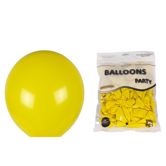Шарики Balloons 12' (30 см) "Party" желтые, 100шт/уп Желтый Без бренда (12100-200)