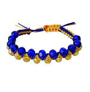 Браслет - фенечка с хрусталиками Желто-синий Unison (783015)