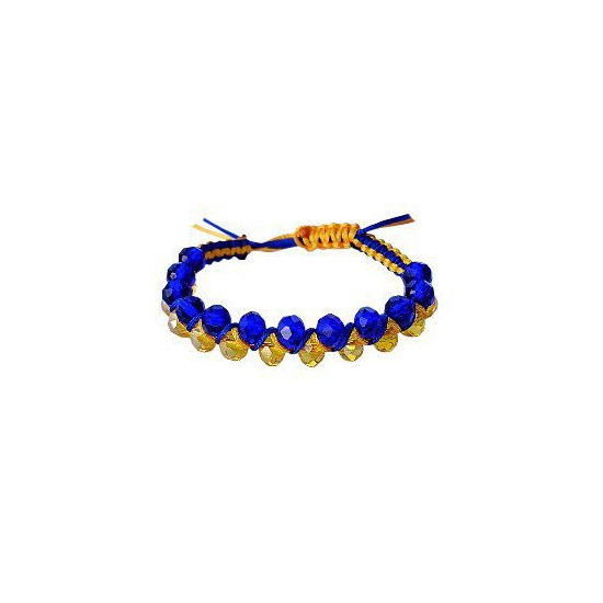 Браслет - фенечка с хрусталиками Желто-синий Unison (783015)