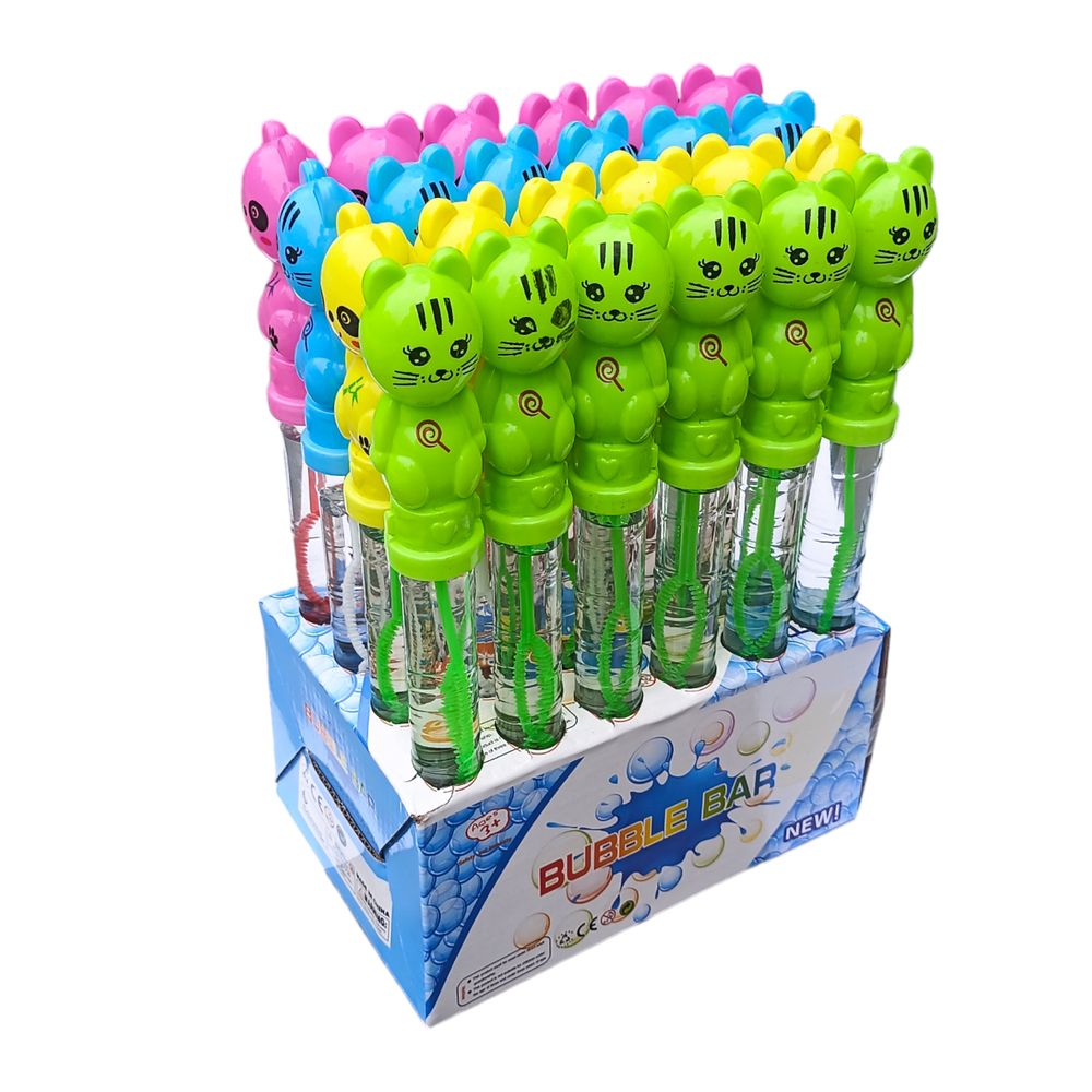 Мильні бульбашки "Кішечки"25см  4кольори Різнокольоровий Без бренду (Н-25-13)