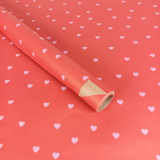 Бумага упаковочная крафт-двусторонняя 0,68 х 8м Красный Unison (Пт-І-25)