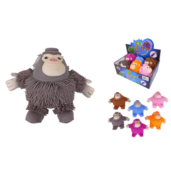 Игрушка-антистресс светящийся "Мохнатик-Обезьяна" 20см, 6 цветов Разноцветный Без бренда (9139)