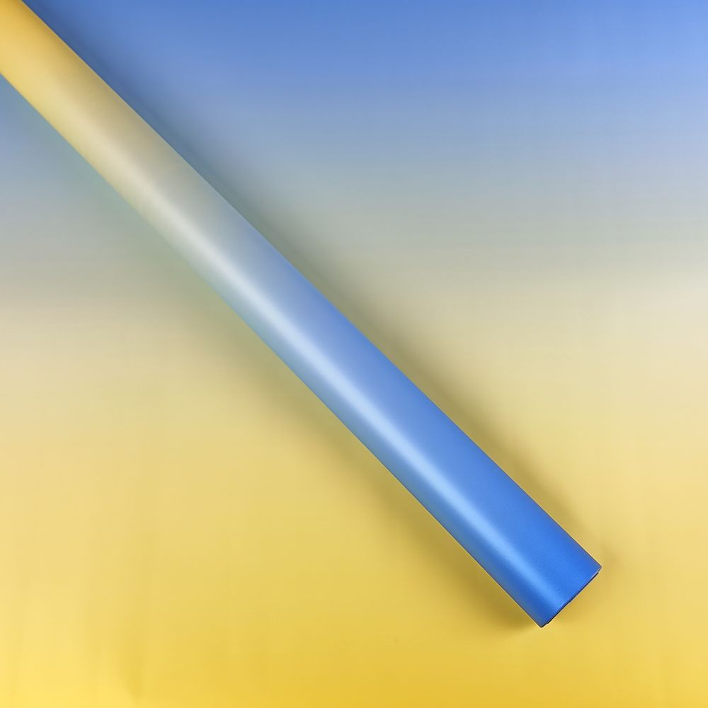 Пленка перламутровая Pastel Diamont silk Gradient, 60см х 5,5м Желто-синий Unison (PPG-1а)