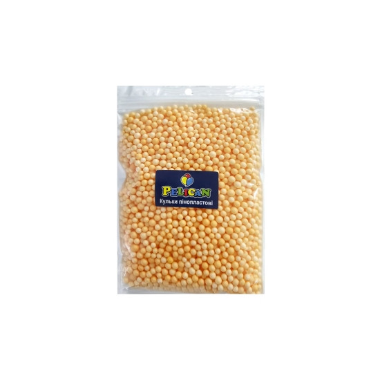 Пінопластові кульки діаметр 4-6мм  макарун рудий,  250мл Помаранчевий Pelican (886111)