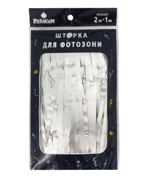 Фотозона  2м х 1м, "Матова фольга"  серебро Серебряный Pelican (872132)