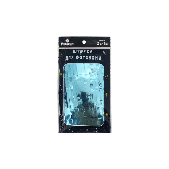 Фотозона  2м х 1м, "Глянцевая фольга"  голубая Голубой Pelican (872105)