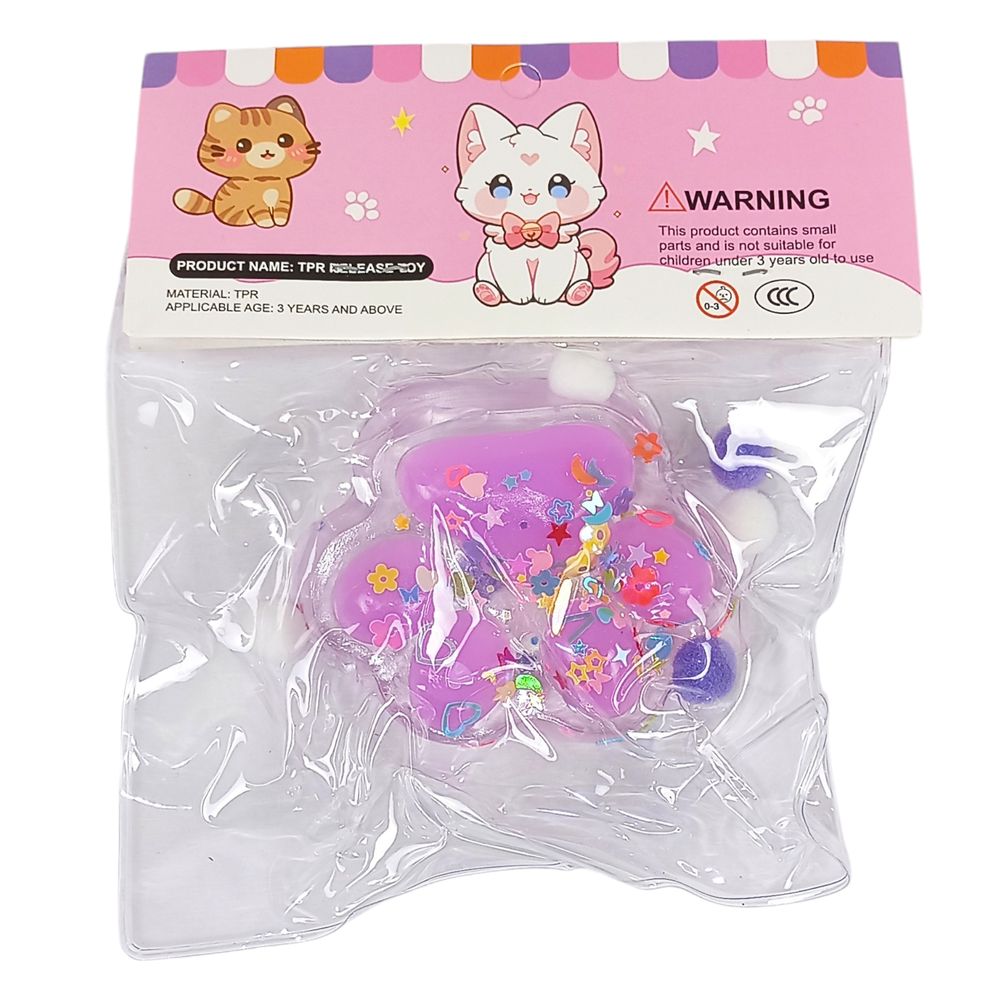 Таба сквиш антистресс  Лапка прозрачная (712223 lilac)