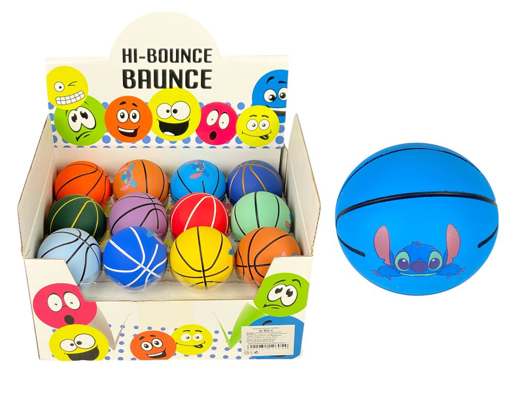 Мяч-прыгунец "Стич" 6см, 6 цветов (М-60-5)