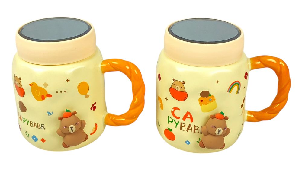 Термо чашка керамическая 460мл "Капібара" 4 вида Unison (456-6)