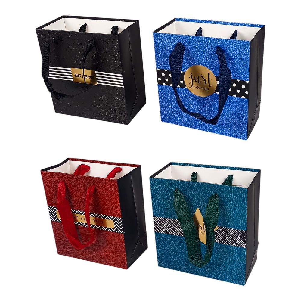 Пакет подарочный Just for you - 4дизайна210g, 23 x 18 x 10см (12шт/уп) (DF653S/347-121)