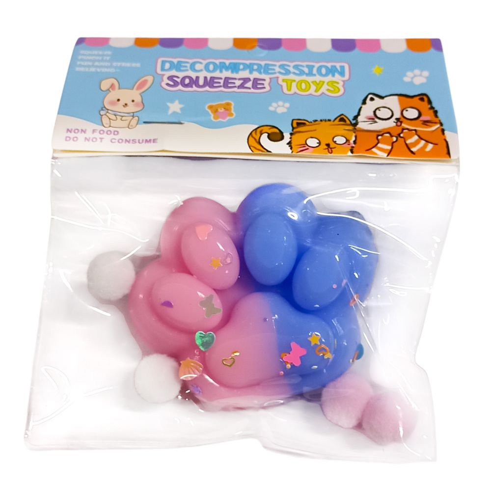 Таба сквиш антистресс  Лапка (712238 pink + blue)