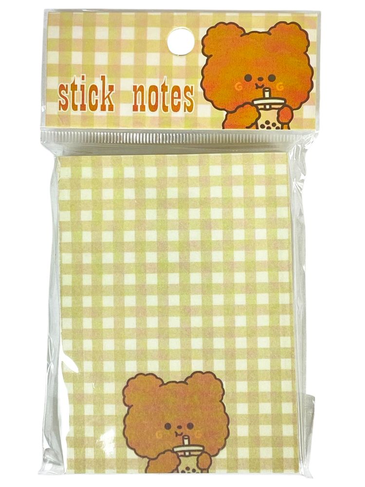 Папір для нотаток з липким шаром "Ведмідь" 67 х 93мм, 80 аркушів (YSD8816-4)