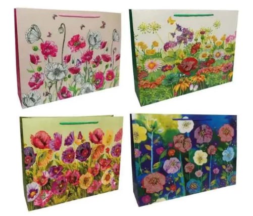 Пакет подарочный "Цветы", 210 г, 59 x 44 x 17cm, 4 дизайна Разноцветный Unison (YM-H-1013-XL)