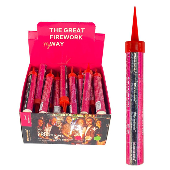 Набор свечей  40 шт  10 см, для торта "Холодный фонтан"  (30 секунд) Разноцветный Без бренда (MF-004)