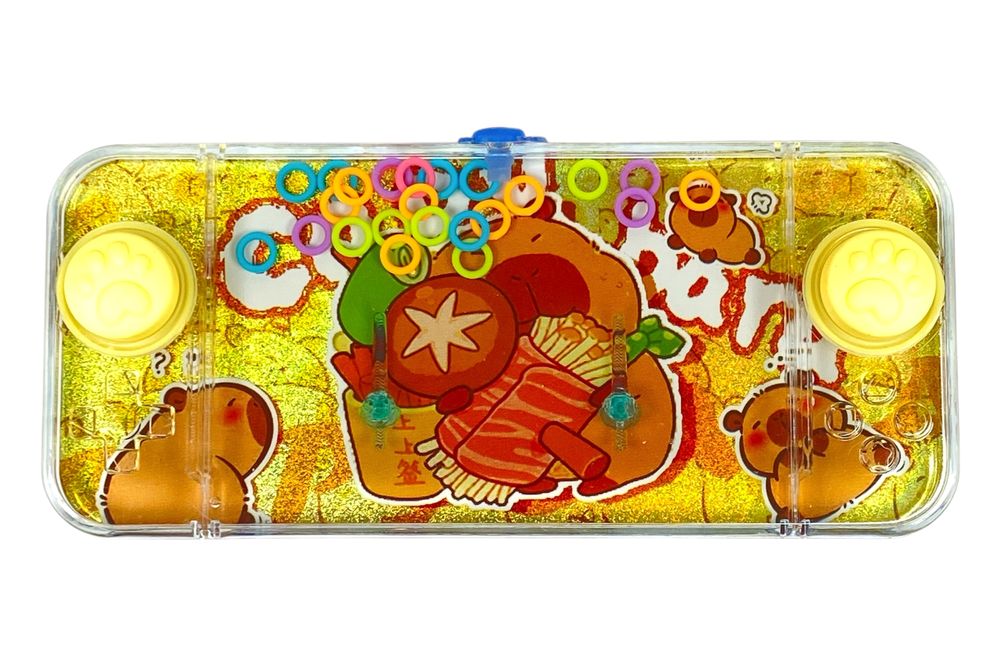 Игра водяная "Поймай колечко-Капібара" две кнопки, 4 вида (2586-В-АЕ-24)