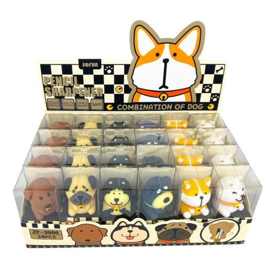 Точилка собачки 3см, микс (ZF3986)