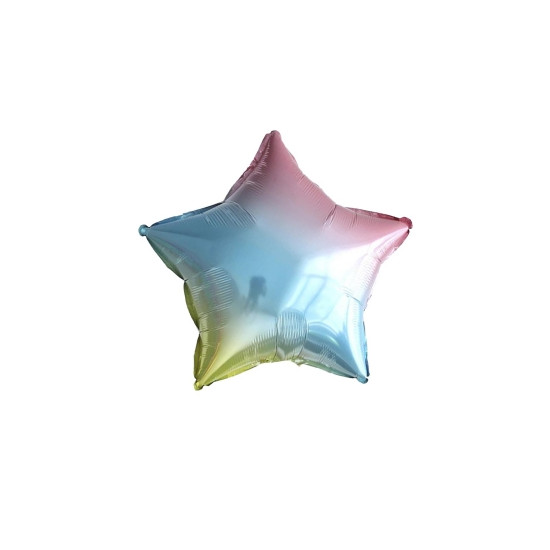 Шарик фольгированный Pelican Звезда градиент Металлик жемчужина 45см (5шт) (832697)