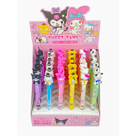 Ручка гелевая "Sweet family" 0,5мм  синяя (008AE)