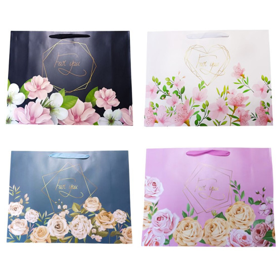 Пакет подарунковий 47 х 36 х 15см,, 4 дизайни (QZHZD-911-1-2-3-4)