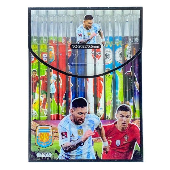 Ручка детская, стирающаяся "Footbal" 0,5мм синяя, mix (2022)