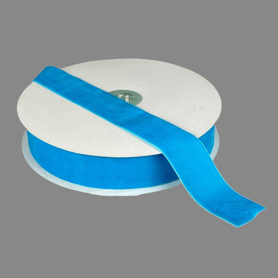 Бархатная лента  4 см (±5мм) х 30 ярдов Голубой Marill (D00840-   32)