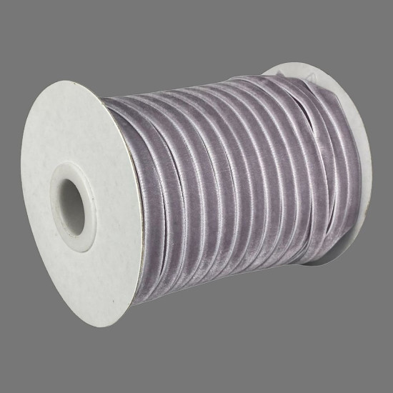 Оксамитова стрічка  0,6 см х 50 ярдів Сірий Marill (D00806- C 60)