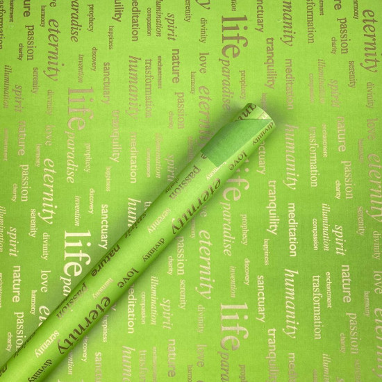 Бумага упаковочная крафт-двосторонний 0,7 х 7м Зеленый Unison (Пт 480.24)