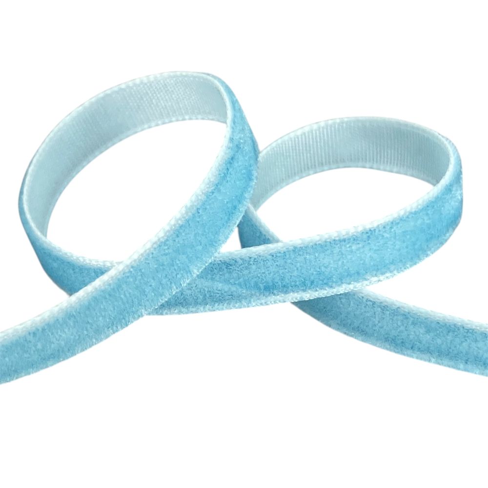 Бархатная лента  0,6 см х 50 ярдов Голубой Marill (D00806- C 61)