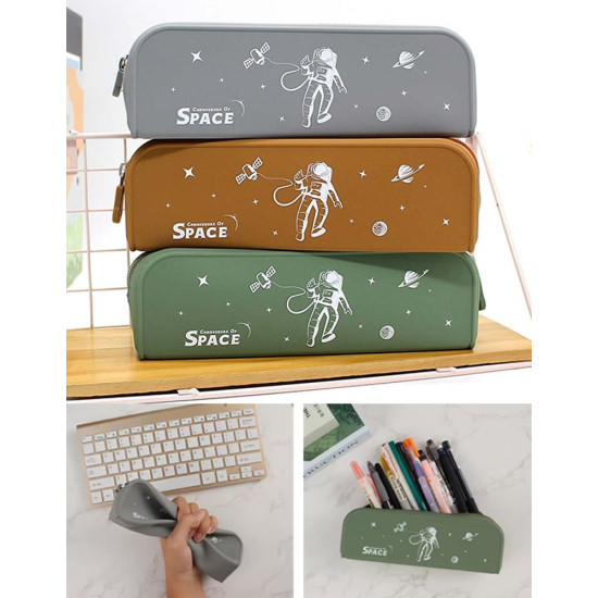 Пенал силіконовий  20 х 5 х 7см Різнокольоровий Unison (QS-2004)