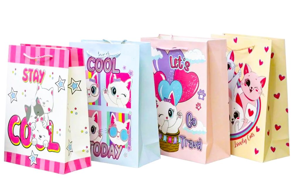 Пакет подарочный 210гр, 18 х 23 х 10см Разноцветный Unison (Q548S)