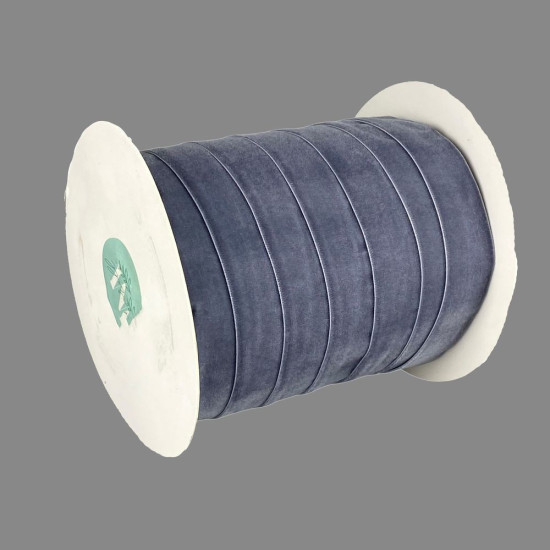 Бархатная лента  2,5 см х 50 ярдов Серый Marill (D00825- 34)