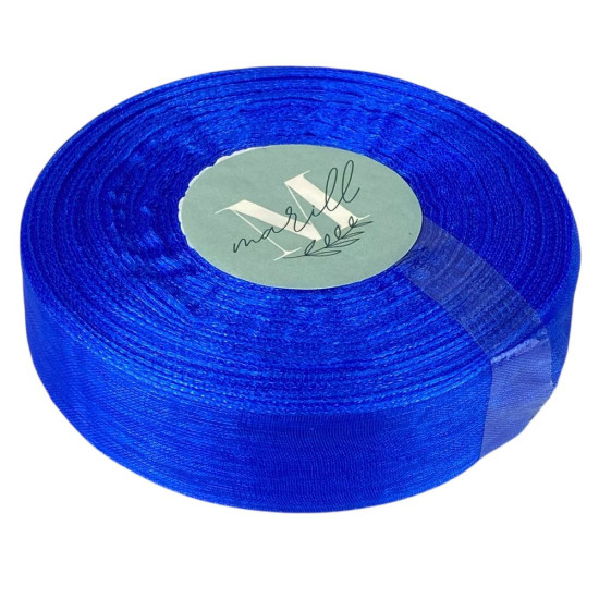 Лента с органзы  синяя 2,0 см х  50 ярдов Синий Marill (D02020-1040)