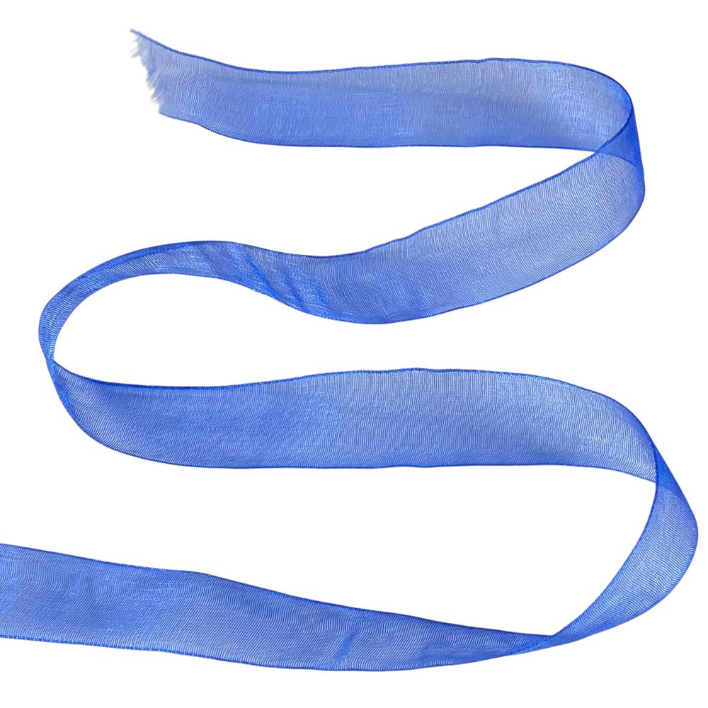 Лента с органзы  синяя 2,0 см х  50 ярдов Синий Marill (D02020-1040)