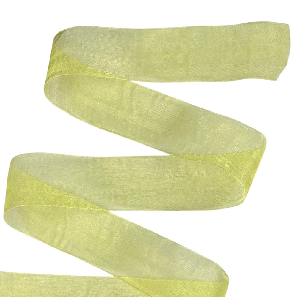 Лента с органзы  желтая 4,0 см х  50 ярдов Желтый Marill (D02040-1015)