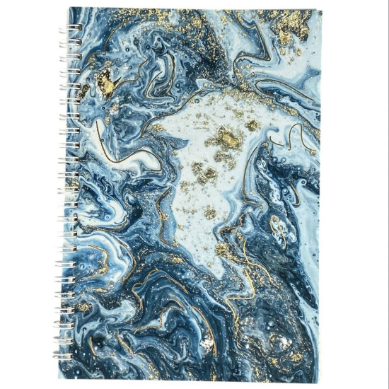 Тетрадь А5 на спирали, 60 листов 70 гр клетка, Мрамор (DM-2158-19)