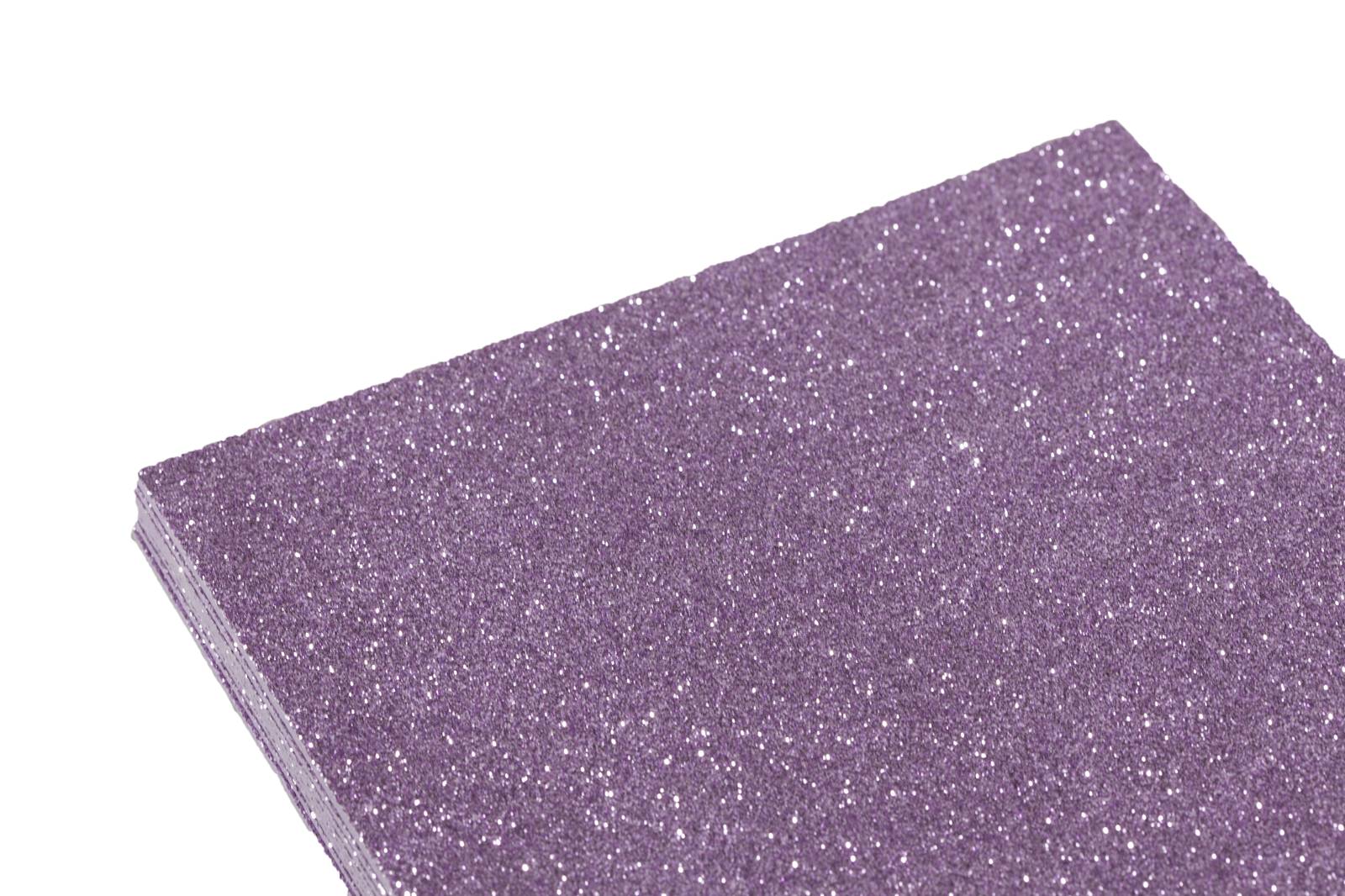 Фоамиран 1,8мм сиреневый с глиттером  10 листов (7950)