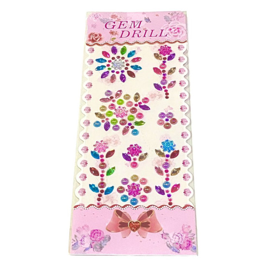 Наклейка "Стразы-Узоры" 22,5 х 8,5см (ST-7004)