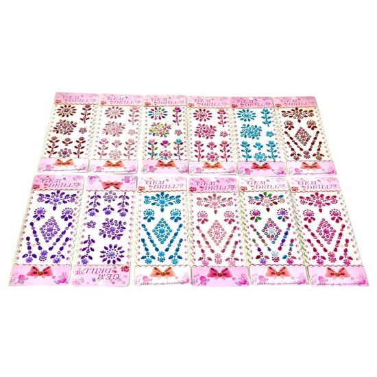 Наклейка "Стразы-Узоры" 22,5 х 8,5см (ST-7004)