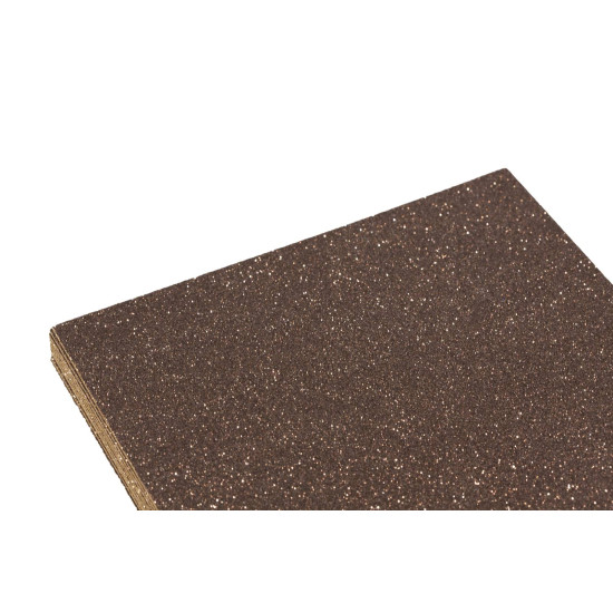 Фоаміран 2мм шоколадний з глітером  10 аркушів (7947)