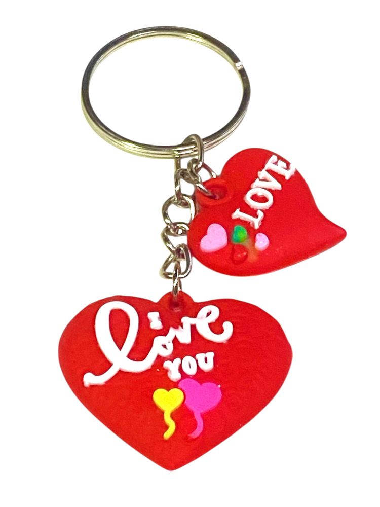 Брелок силіконовий "Серце подвійне" 3см/2см (524-А)
