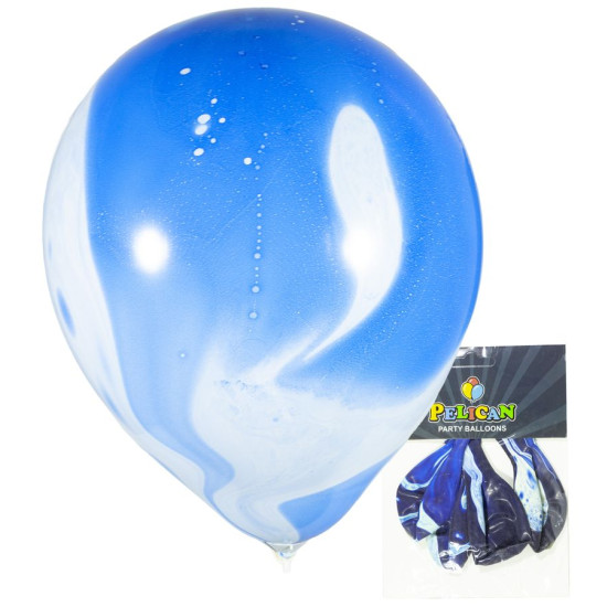 Шарики Pelican 12' (30 см), агат синий, 5шт/уп Синий Pelican (825635/1205-635)